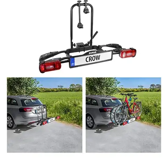 Eufab Fahrradhecktraeger Crow fuer 2 Fahrraeder 15250081