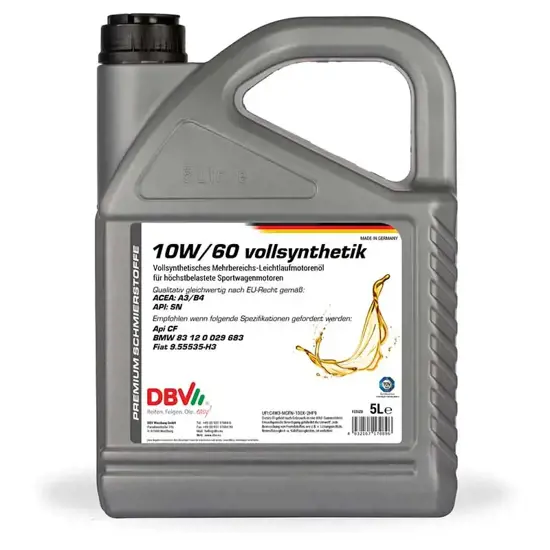 DBV Motoroel Leichtlauf Motoroel DBV synthetisch 10W 60 5 Liter 15238579
