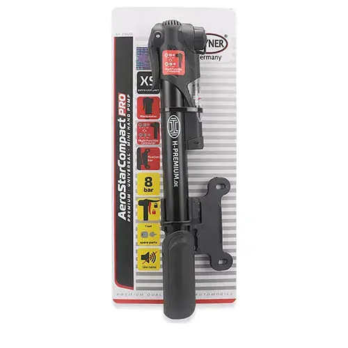 Aerostarcompact Pro Premium mini hand pump with manometer