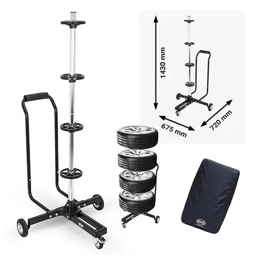 Felgenbaum fahrbar mit Griff, Reifenbreite bis 285 mm