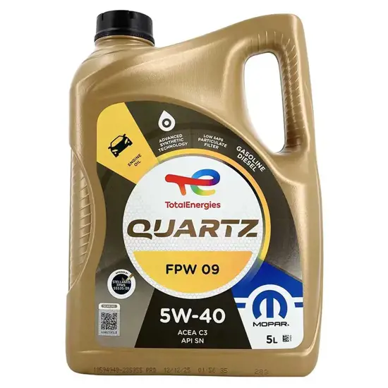 Total Total Quartz Mopar FPW09 5W 40 5 Liter 15452927