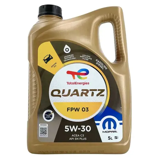 Total Total Quartz Mopar FPW03 5W 30 5 Liter 15452929